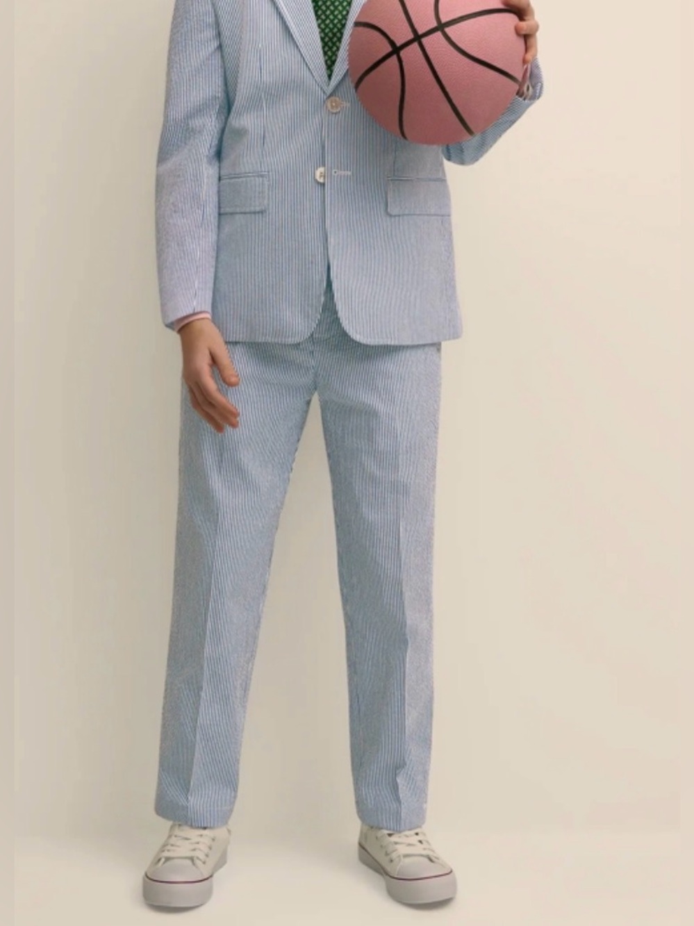BROOKS BROTHERS Boys Prep Stretch Cotton Seersucker Suit Pants